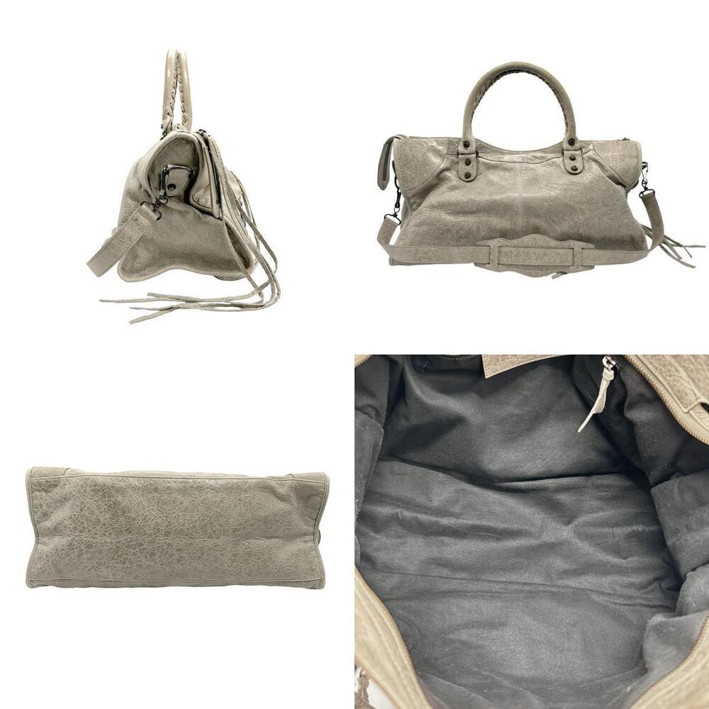 Balenciaga The Part Time Shoulder Bag Handbag Gray Leather - Picture 2 of 4